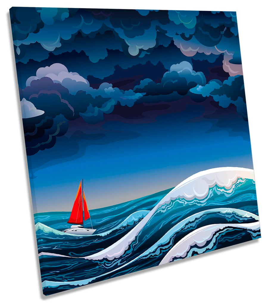 Sail Boat Yacht Blue Waves