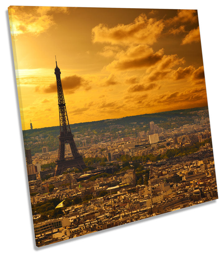 Paris Landmark Eiffel Tower Sunset