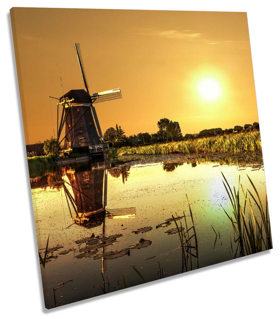 Sunset Windmill Landscape