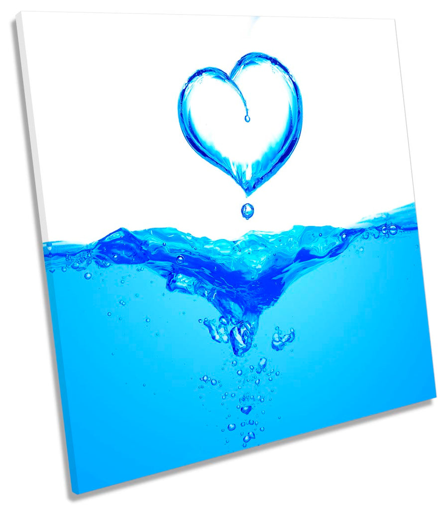 Heart Water Splash Bathroom Blue