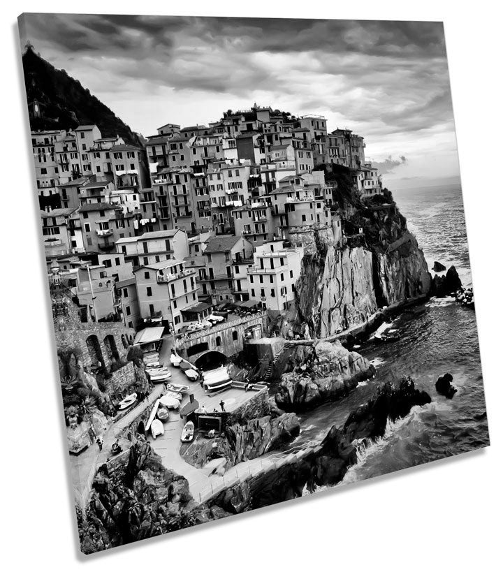 Manarola Liguria Italy B&W