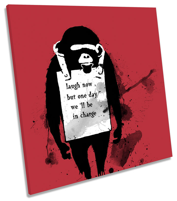 Banksy Laugh Now Monkey