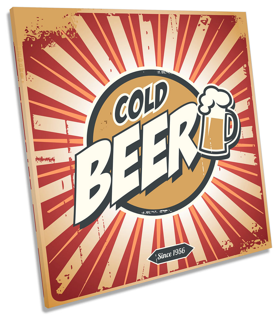 Cold Beer Retro Sign Kitchen