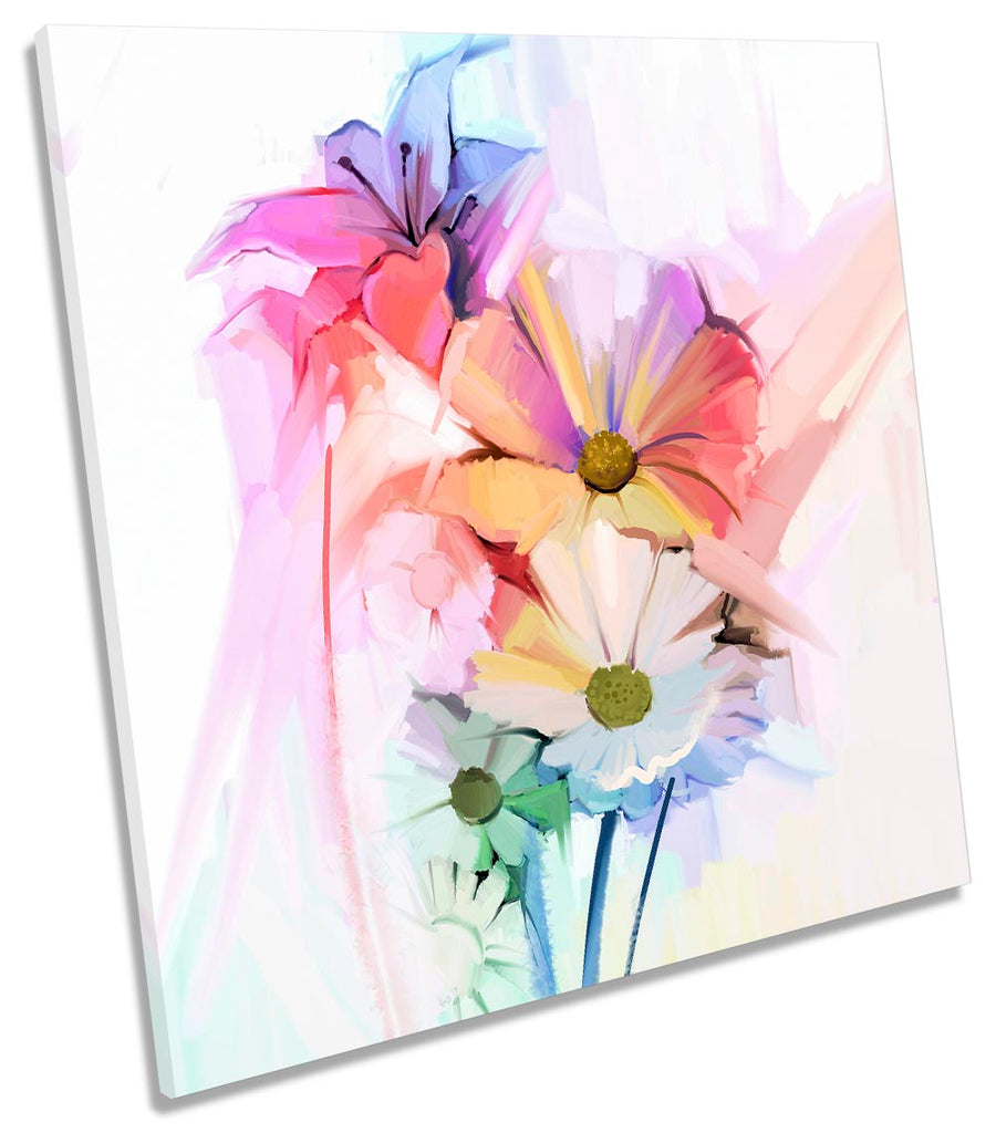 Daisy Lily Floral Flowers Multi-Coloured