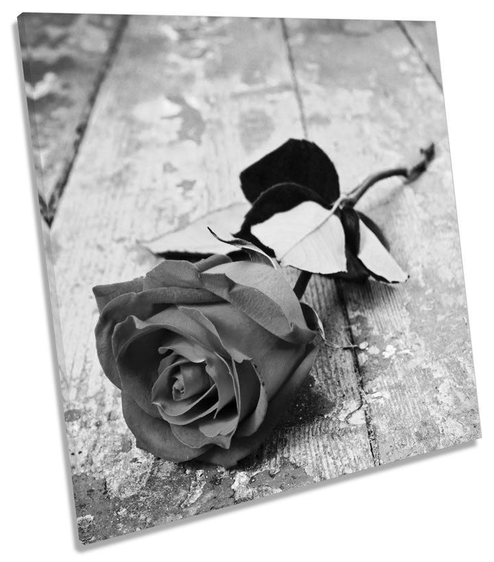 Vintage Rose Floral Flower Love B&W