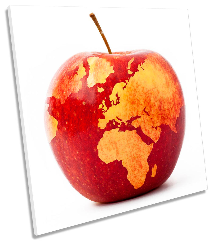 Apple Map of the World Red