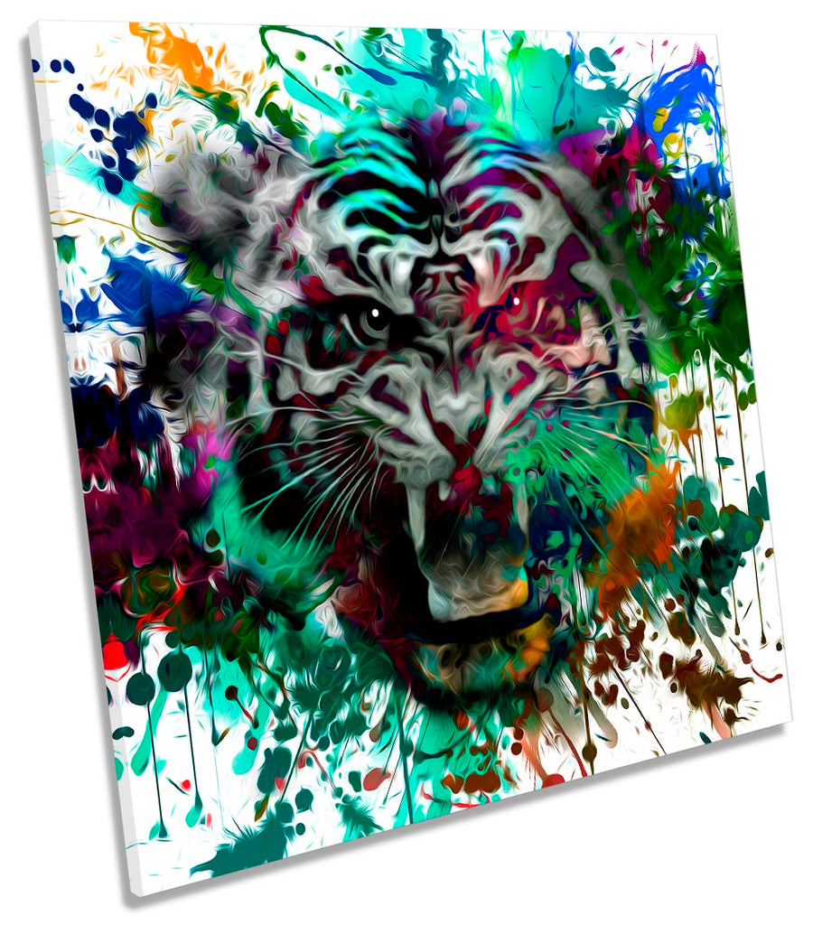 Tiger Face Graffiti Multi-Coloured