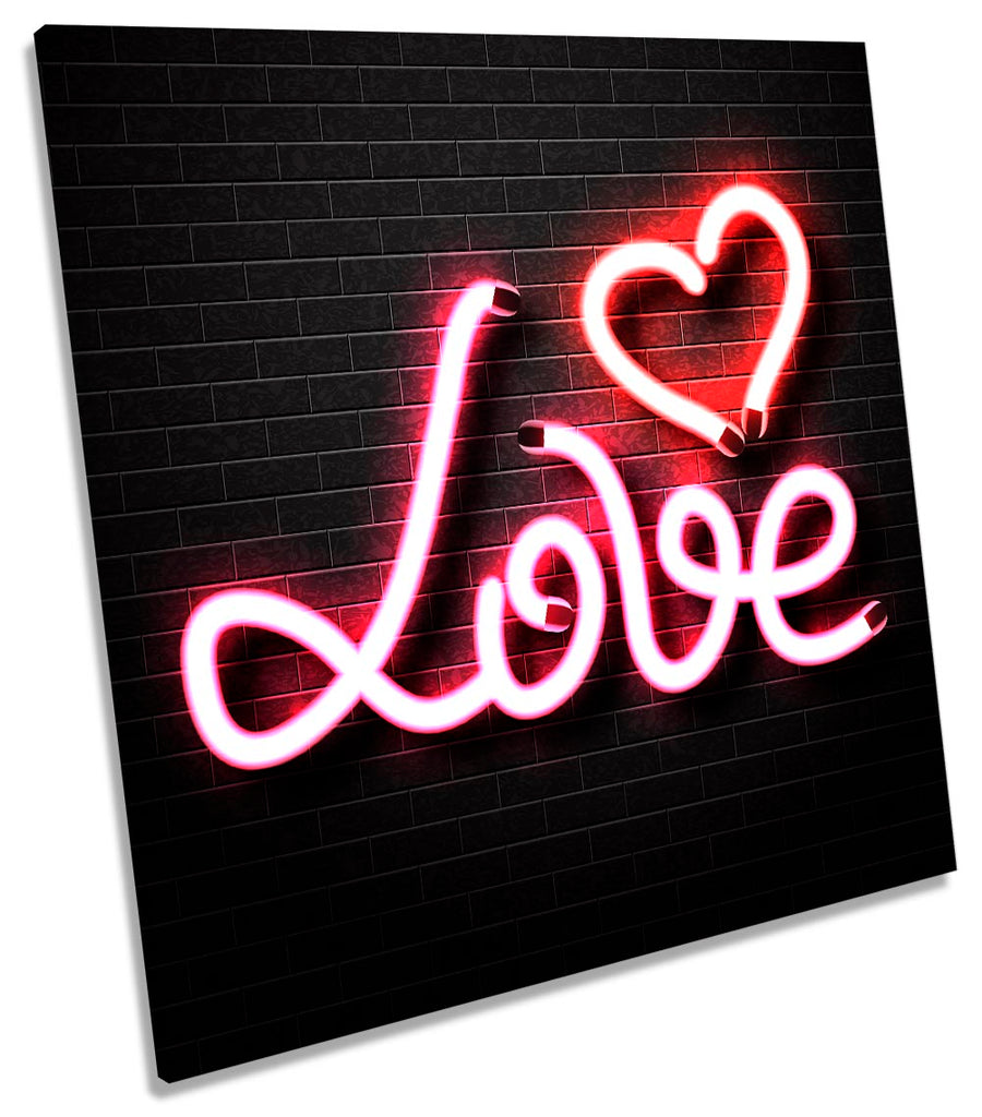 Love Neon Light Heart Pink