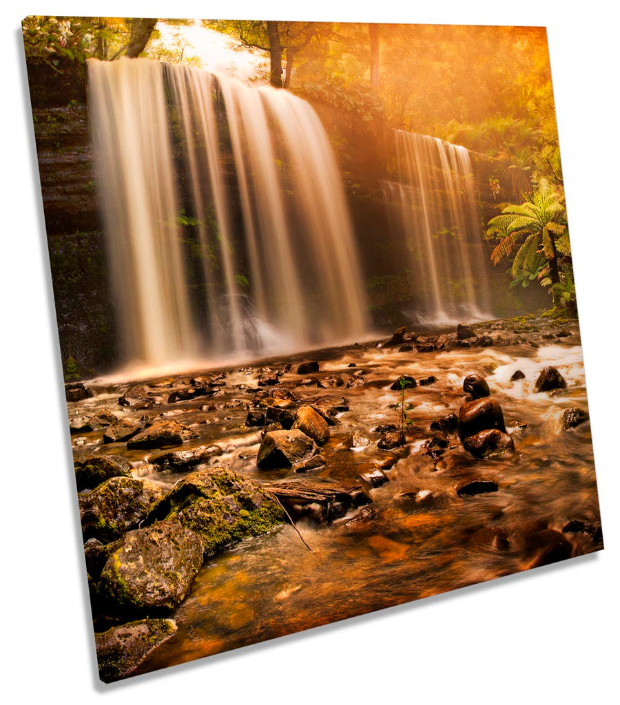 Orange Waterfall Landscape