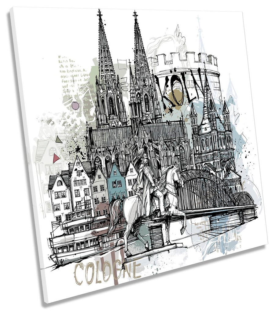 Cologne City Landmarks White