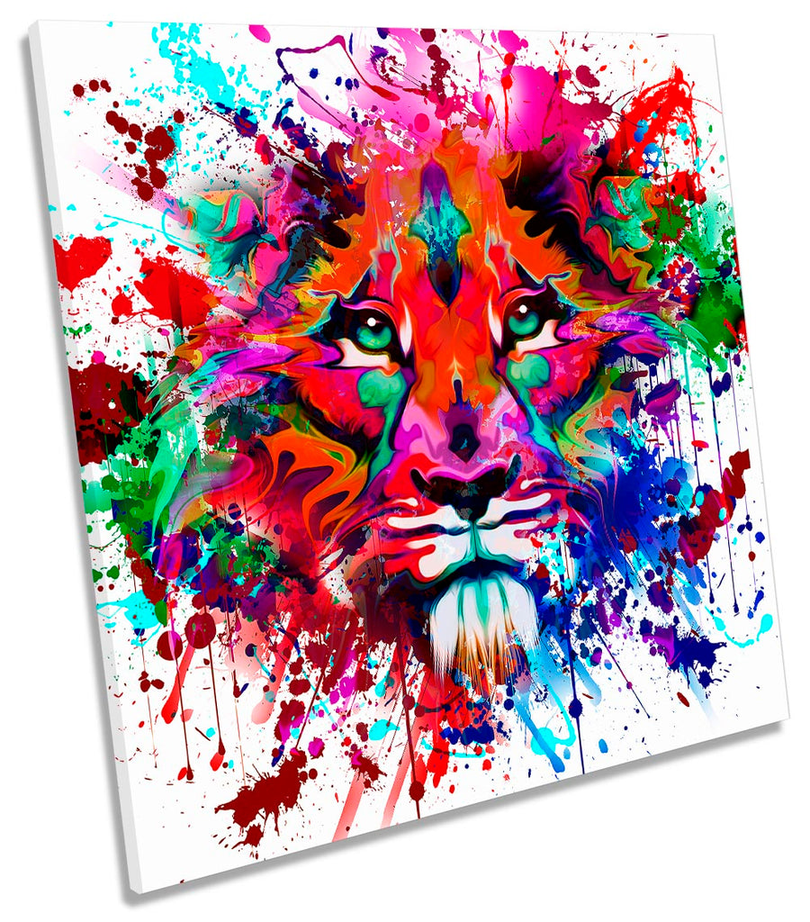 Lion Graffiti Face Multi-Coloured