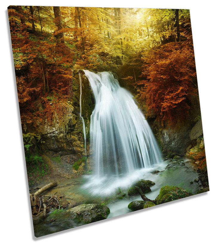 Autumn Forest Waterfall Landscape