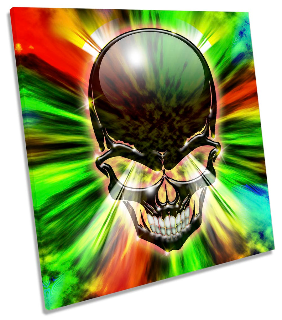 Skull Psychedelic Flames Multi-Coloured