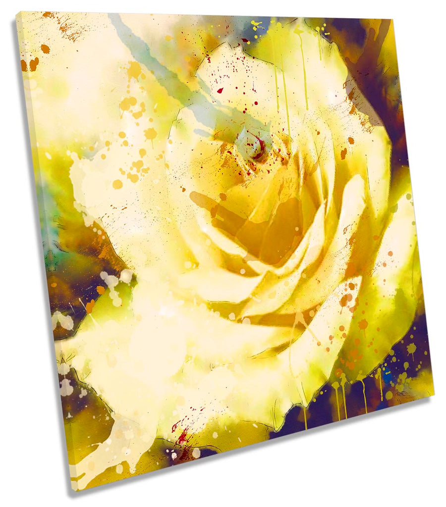 Yellow Rose Floral Abstract