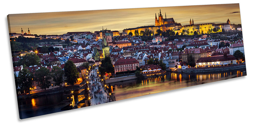 Prague City Skyline Sunset Multi-Coloured