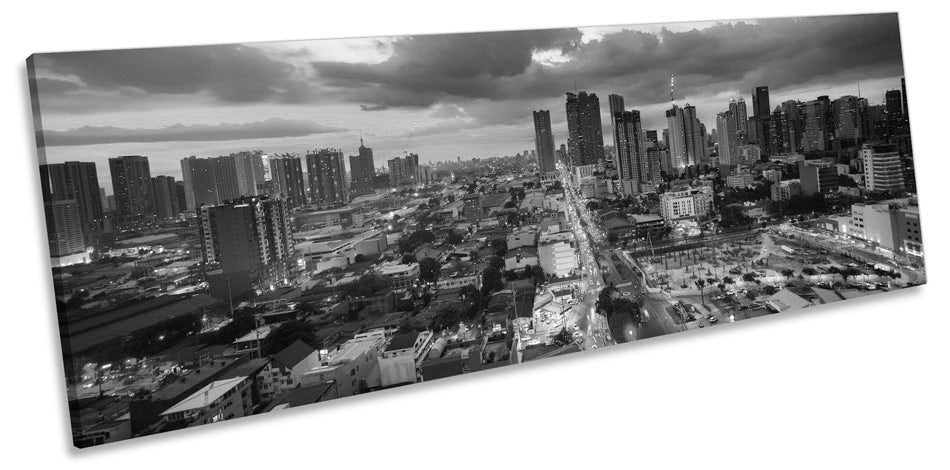 Manila Philippines Asia Skyline B&W