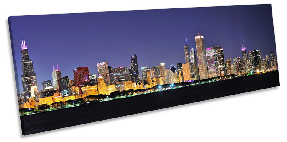 Chicago Cityscape Night