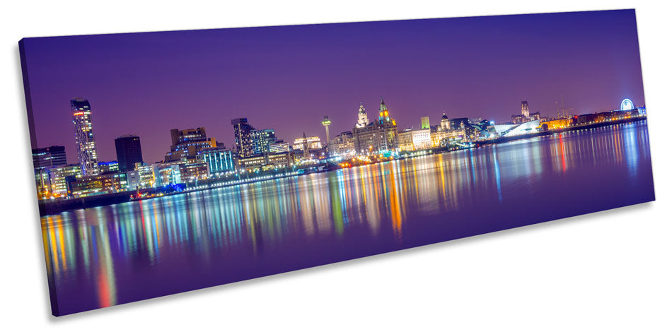 Liverpool Merseyside Purple Skyline