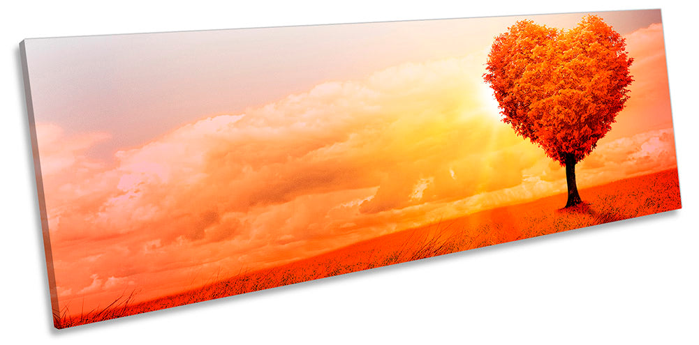 Love Heart Tree Sunset Orange