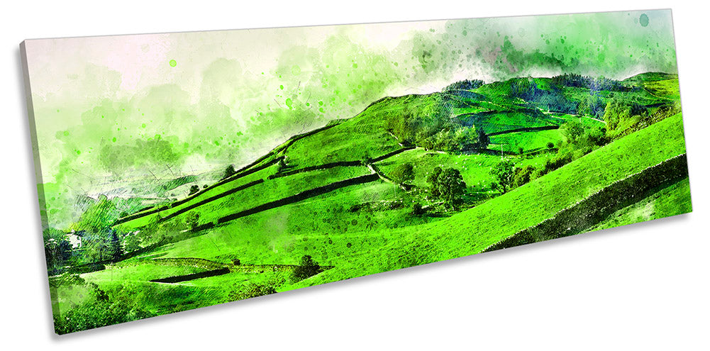 English Countryside Abstract Green