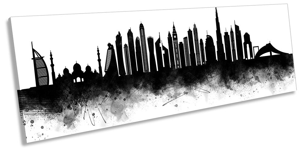 Dubai Abstract City Skyline Black