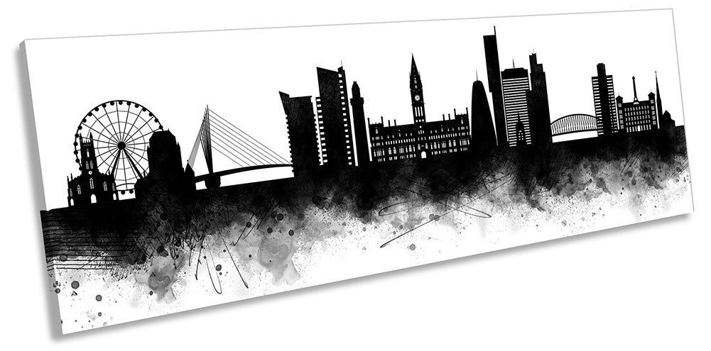 Manchester Abstract City Skyline Black