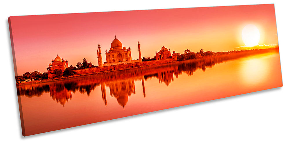 Taj Mahal India Sunset Orange