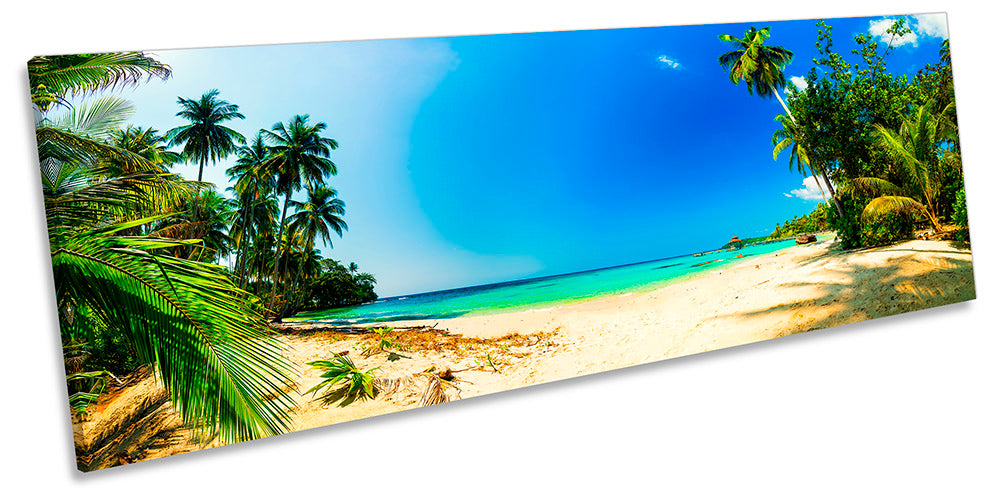 Palm Trees Beach Seascape Blue