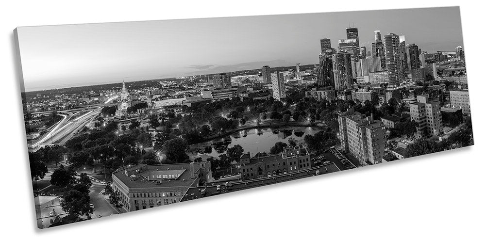 Minneapolis City Skyline Black & White