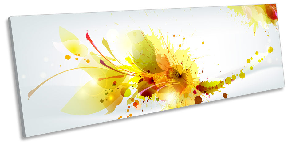 Yellow Floral Splash Abstract