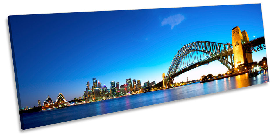 Sydney Harbour Skyline City Blue