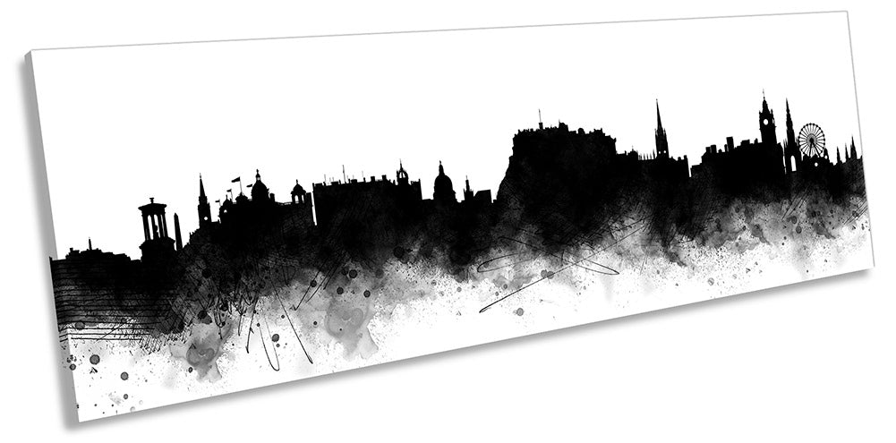 Edinburgh Abstract City Skyline Black