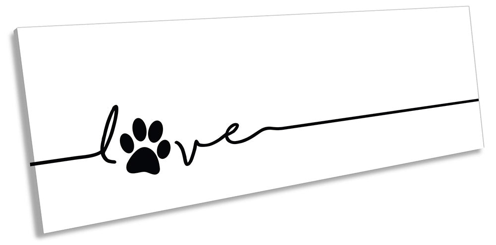 Dog Love Typography White