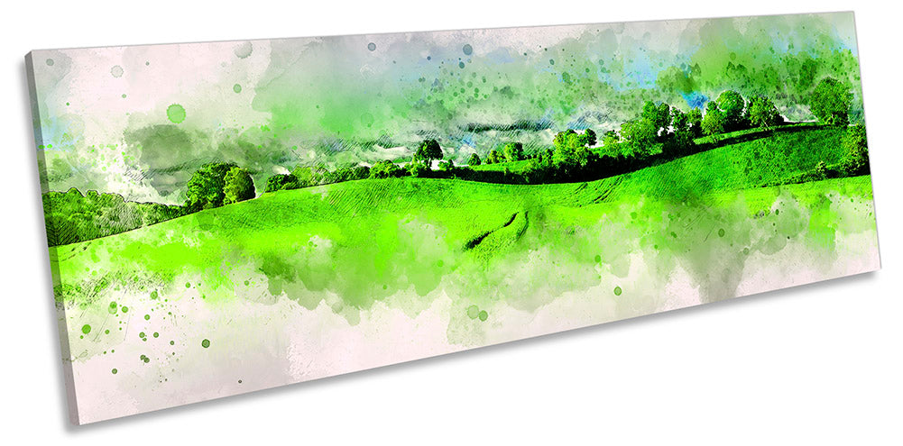 Rolling Hills Countryside Modern Green