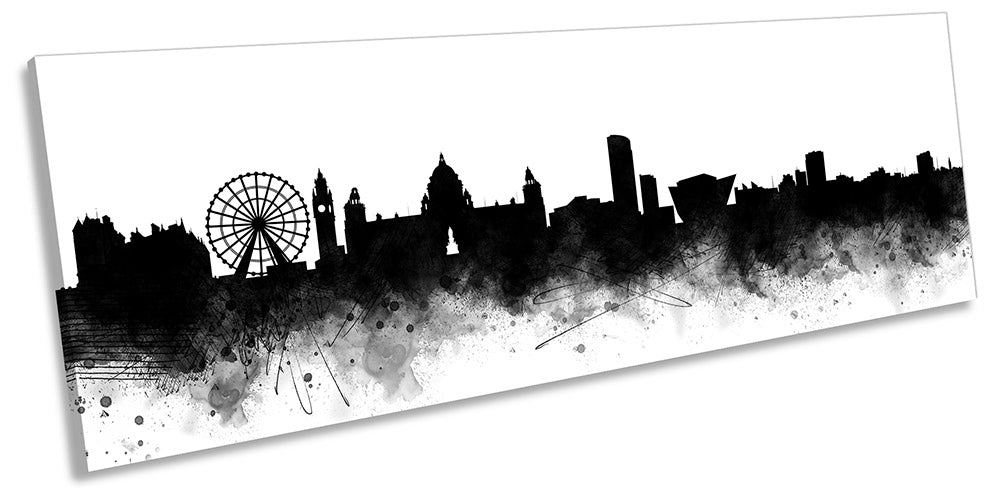 Belfast Abstract City Skyline Black