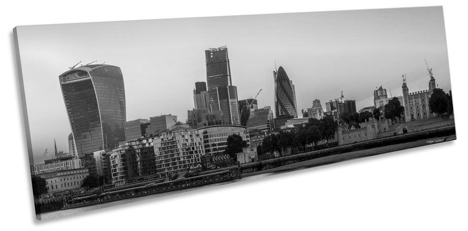 London Sunset City Skyline B&W