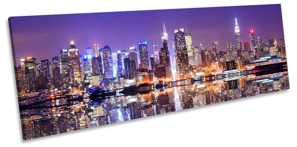 New York City Skyline Purple