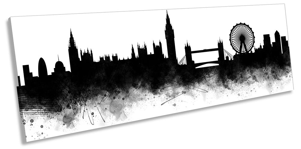 London Abstract City Skyline Black