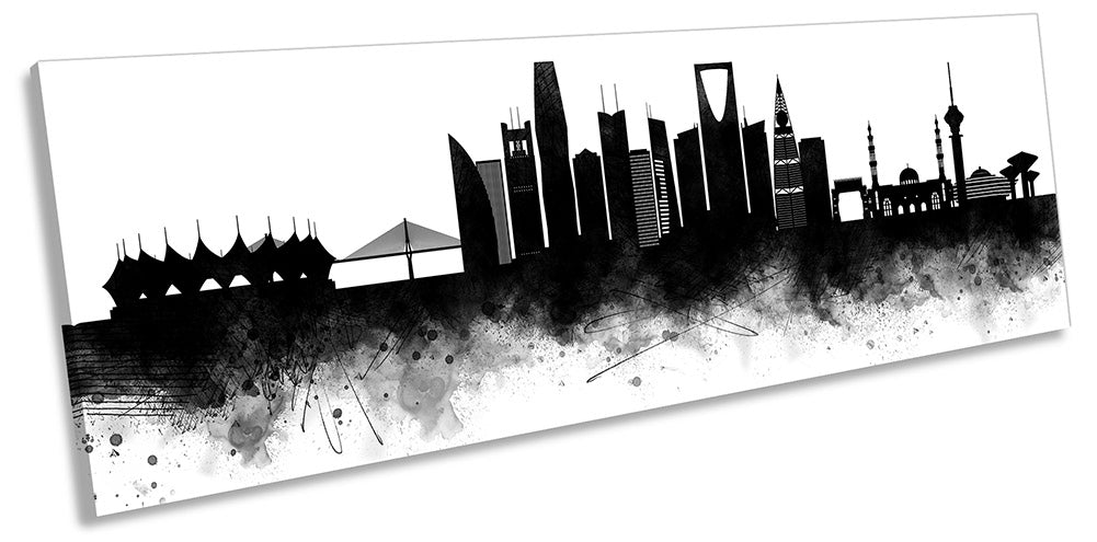 Riyadh Abstract City Skyline Black