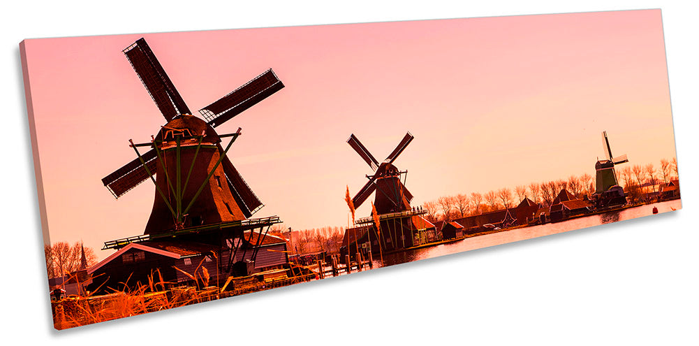 Windmills Holland Sunset