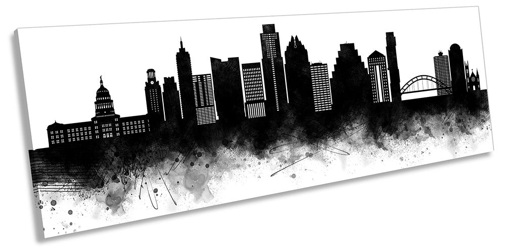 Austin Abstract City Skyline Black