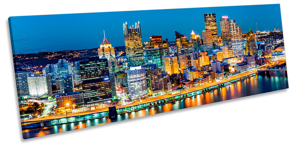 Pittsburgh City Skyline Blue