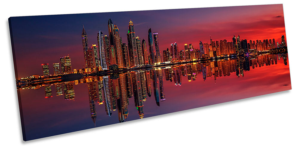 Sunset Dubai Marina Cityscape