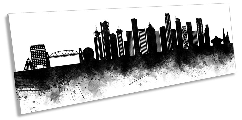 Vancouver Abstract City Skyline Black