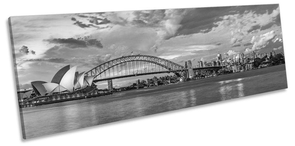 Sydney Harbour City Skyline B&W