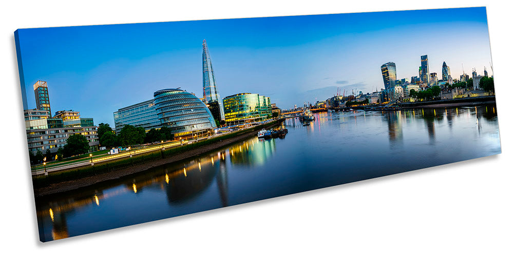 London City Skyline Blue River