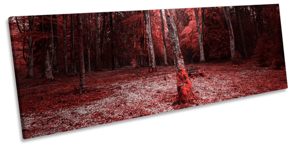 Red Forest Trees Landscape