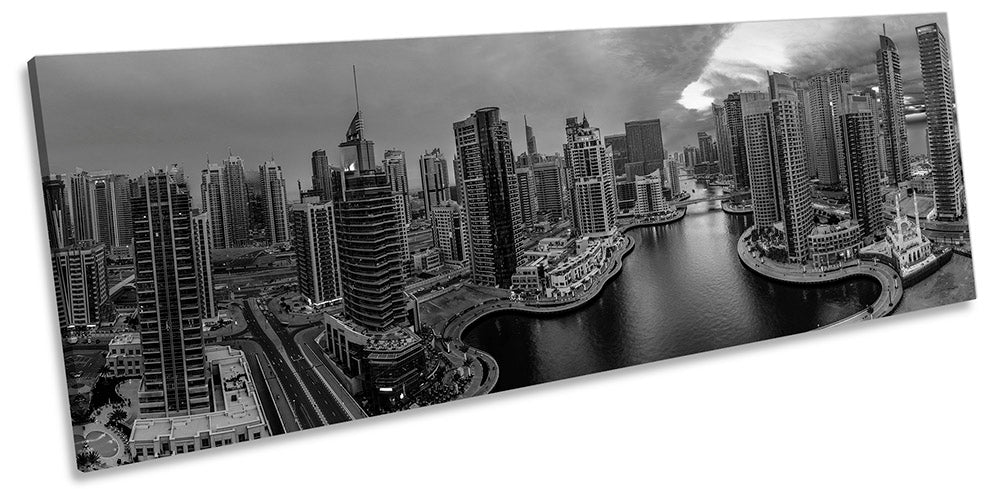 Dubai Marina Skyscrapers Black & White