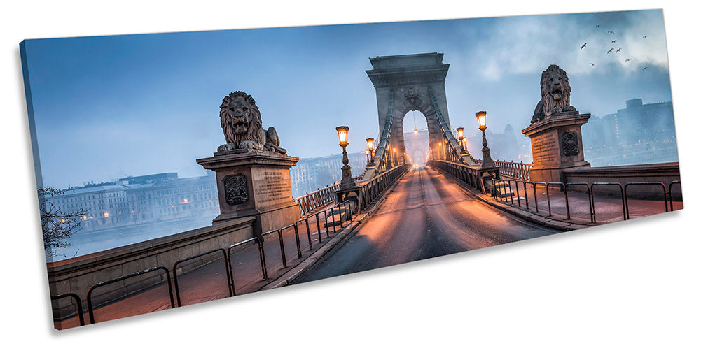 Budapest Chain Bridge Blue