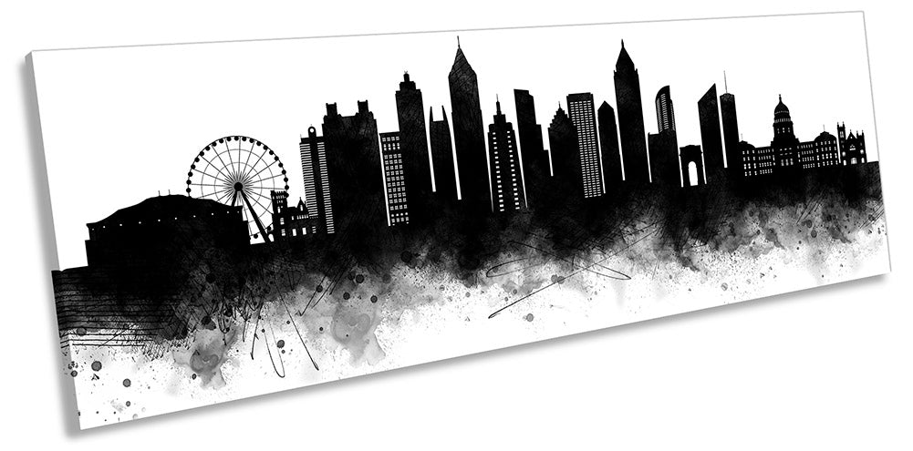 Atlanta Abstract City Skyline Black